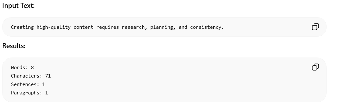 Example of word counter online